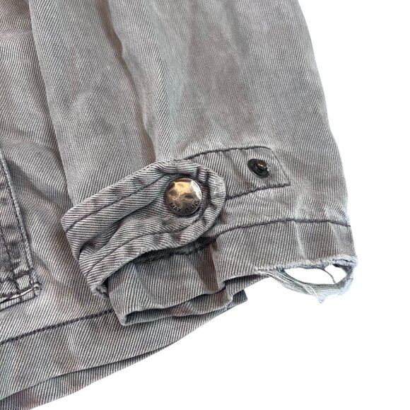 Max Jeans Womens Lightweight Soft Utility Jacket XS Tencel Gray Pockets Zip - Picture 10 of 10
